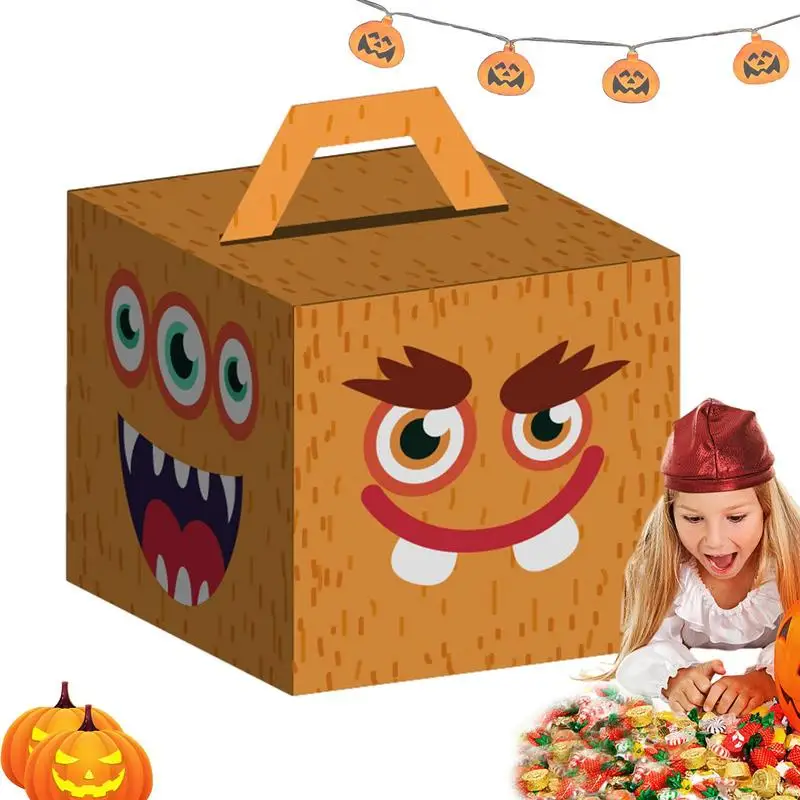 

Novelty Halloween Candy Box Creative Halloween Treat Box Paper Gift Cookie Box Trick Treat For Halloween Party Supply Candies