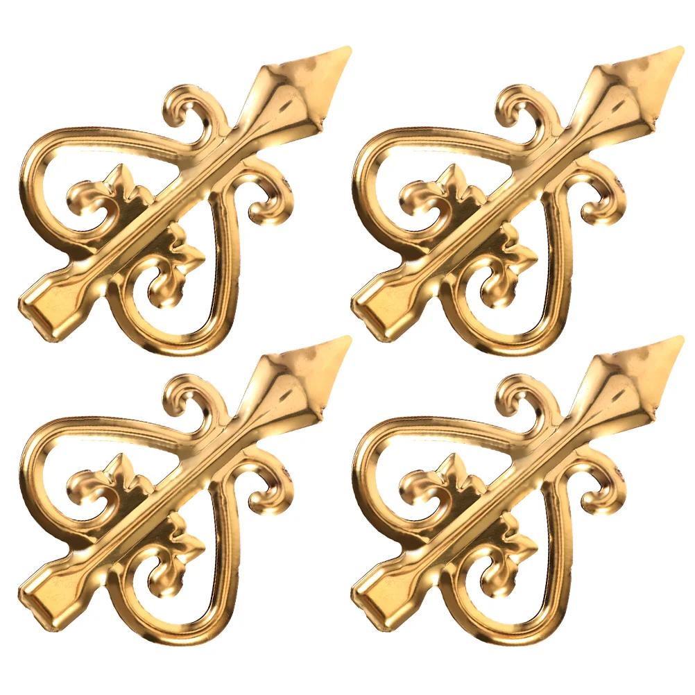 

4 Pcs Picket Fences Gate Topper Metal Head Decorations Finial Post Tops Caps Farmhouse Spears