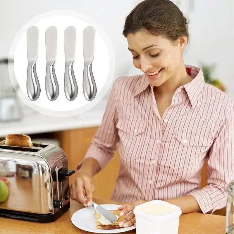 1-6Pcs Multifunctional Cheese Butter Knife Stainless Steel Household Breakfast Bread Jam Cream Knife Kitchen Butter Spreader butter knife,cheese knife