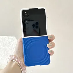 Magsafe Ripple Pattern Contrast Color Foldable Matte Anti - Slip Grip Case - Xiaomi mix flip 2 (Color D)