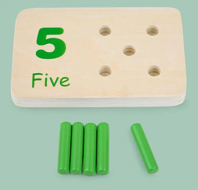 Wooden Counting Stick Math Game Number Matching Educational Toy_voghion.com