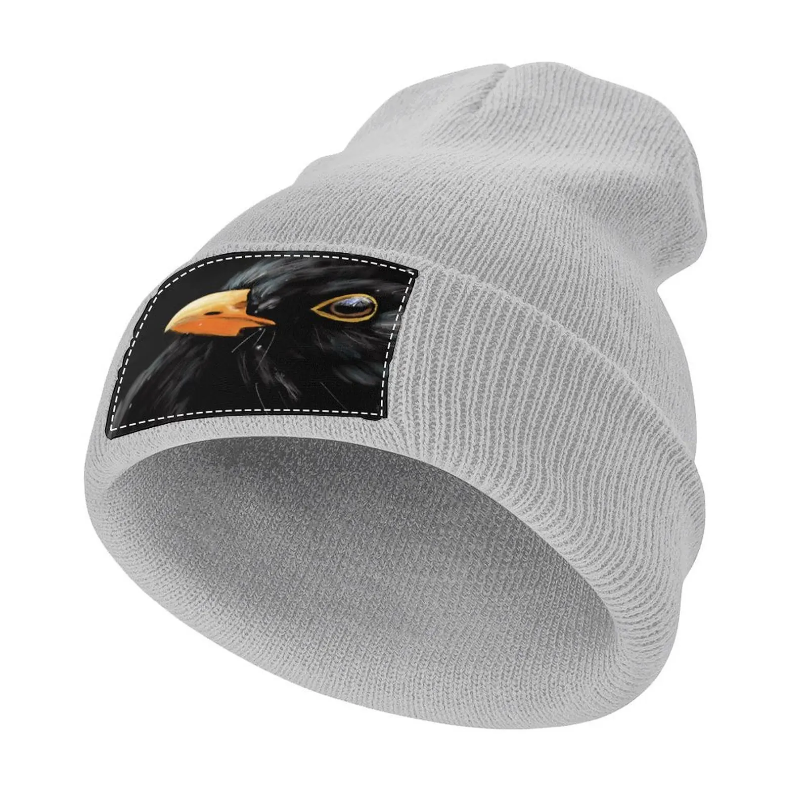 

Blackbird with raindrops Knitted Cap Anime Hat Hood Man Cap Women's