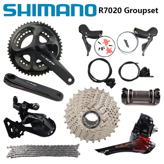 SHIMANO 105 R7000 ST-R7020+BR-7070 R7025 2x11 Speed Set 170/172.5