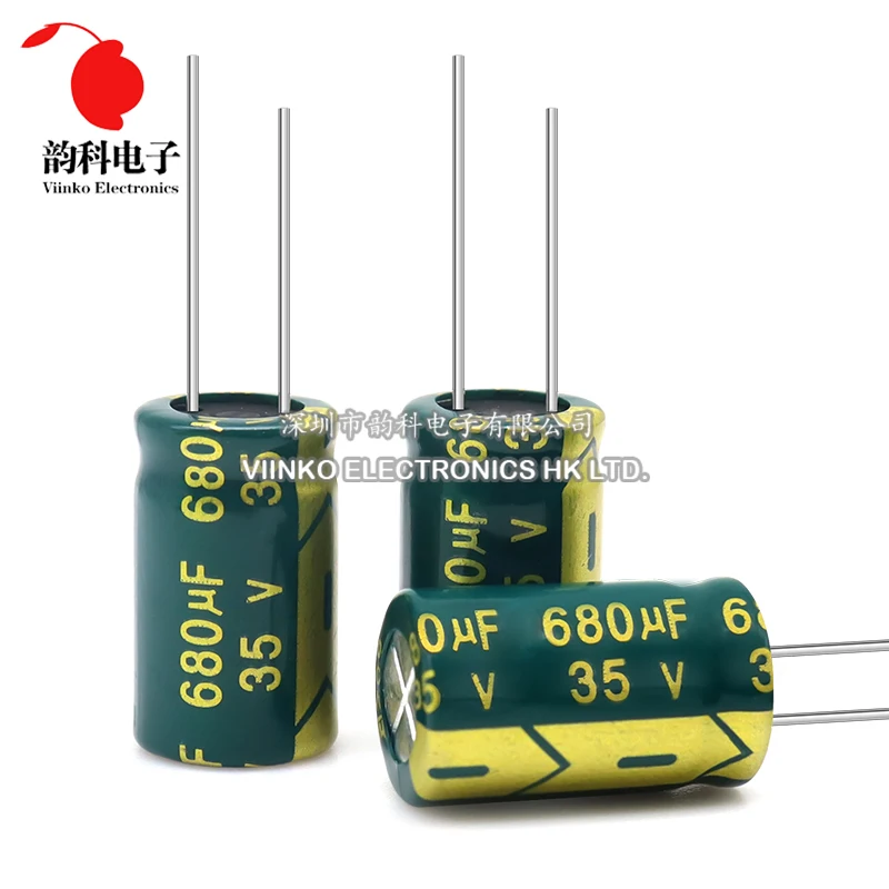Aluminum Capacitor Aluminum Electrolytic Capacitor Aluminum Capacitor 6.3V 10V 16V 25V 35V 63V 100V 250V 450V 10UF 330UF 470UF 680UF 820UF 1500UF 4700UF High Frequency Low ESR
