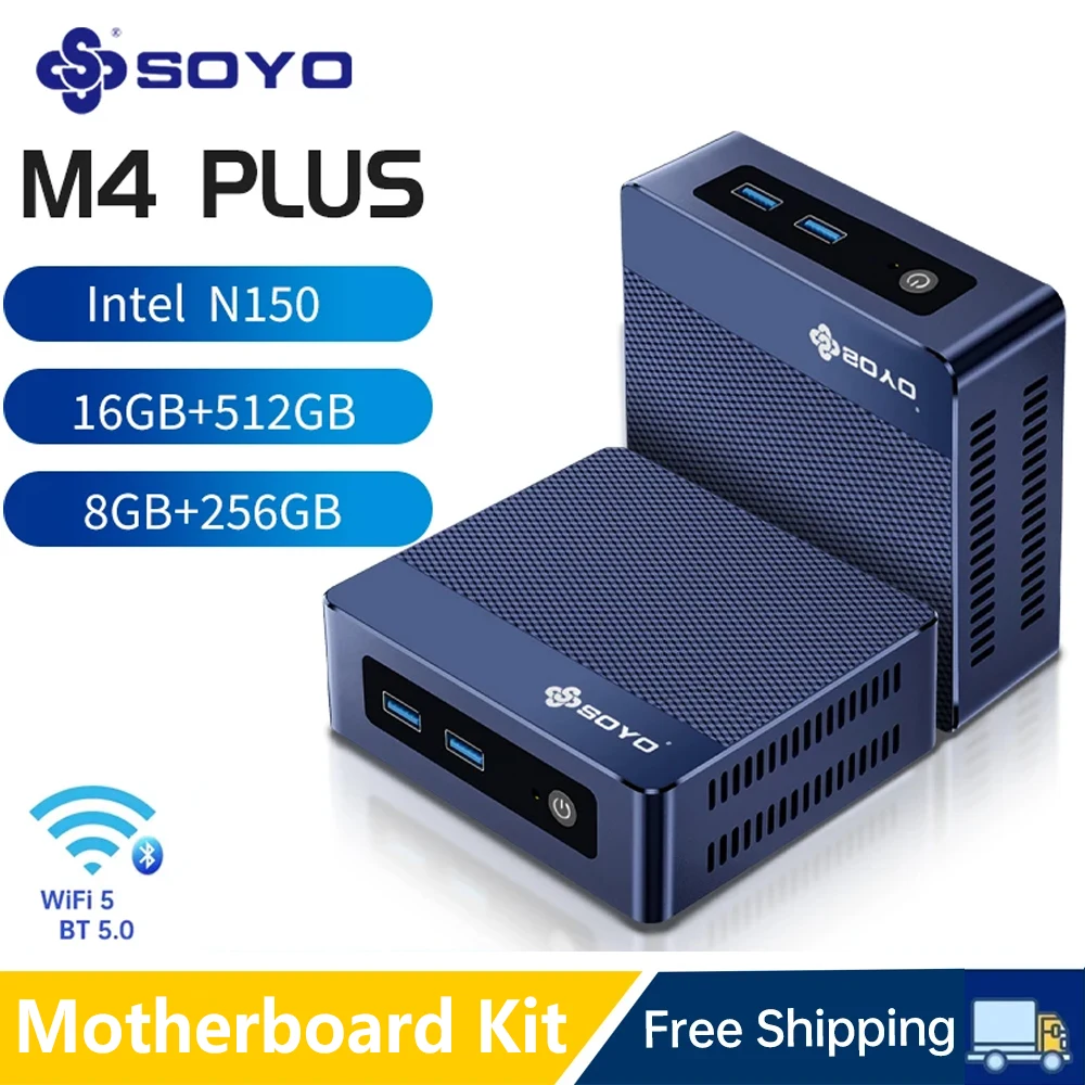 ミニPC SOYO M4 Plus N150 16GB 512GB SOYO M4 Plus Mini PC, Intel Twin Lake N150 CPU Windows 11