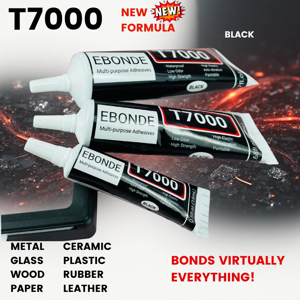 Universal Black Contact Adhesive for Phone and Glass Repair - Multiple Sizes Available