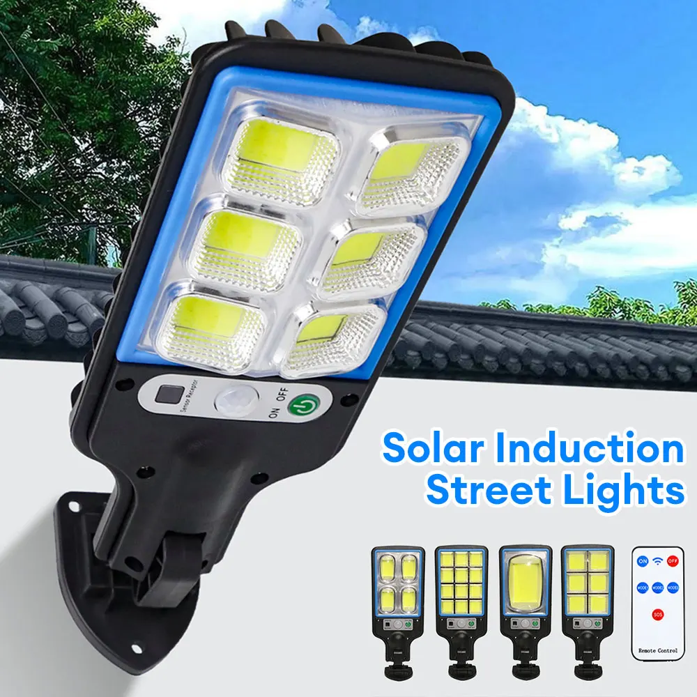 

LED Solar Street Lights Outdoor Waterproof PIR Human Sensing Street Light Human Presence Motion Sensor Lamp Lighting For Garden