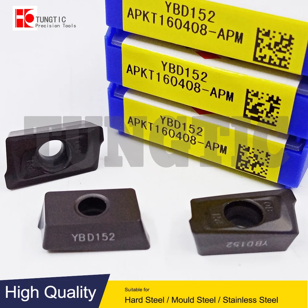 

APKT160408-APM YBD152 Milling Cutter CNC Tools Insert Lathe Machining Tools Lathe Cutting Tool Metal Turning Tools APKT 160408