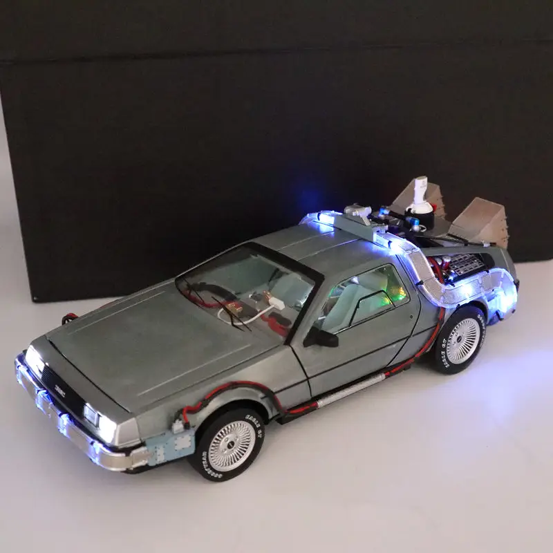 Hot 1/18 Super Elite Back To The Future Time Machine Bly44 Ultimate Editon Collection Diecast Toys Modelli Di Auto Regali