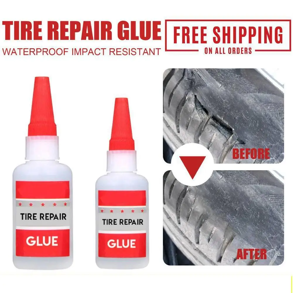 

30/50g Car Motorcycle Bicycle Tire Repairing Glue Car Glue Agent Tyre Emergency Repair Glue Seal Portable Instant Strip Rep K1z7