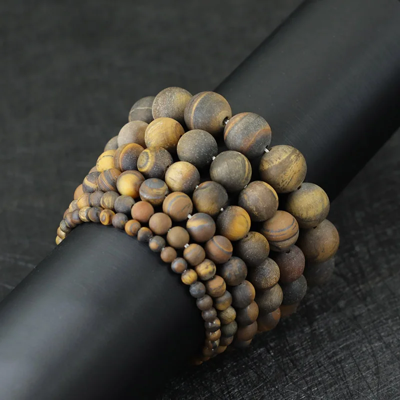 Natural Stone Men Bracelet Minimalist Beaded Jewelry