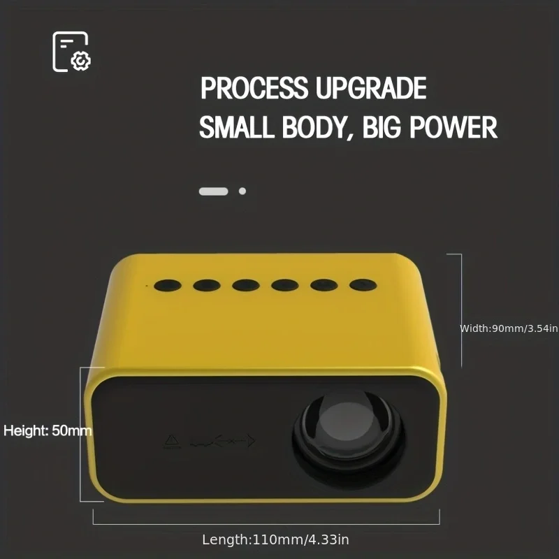 

YT500 New High Definition Projector Built in Speaker LED Compatible with USB Supports 5V2A Mobile Power Supply