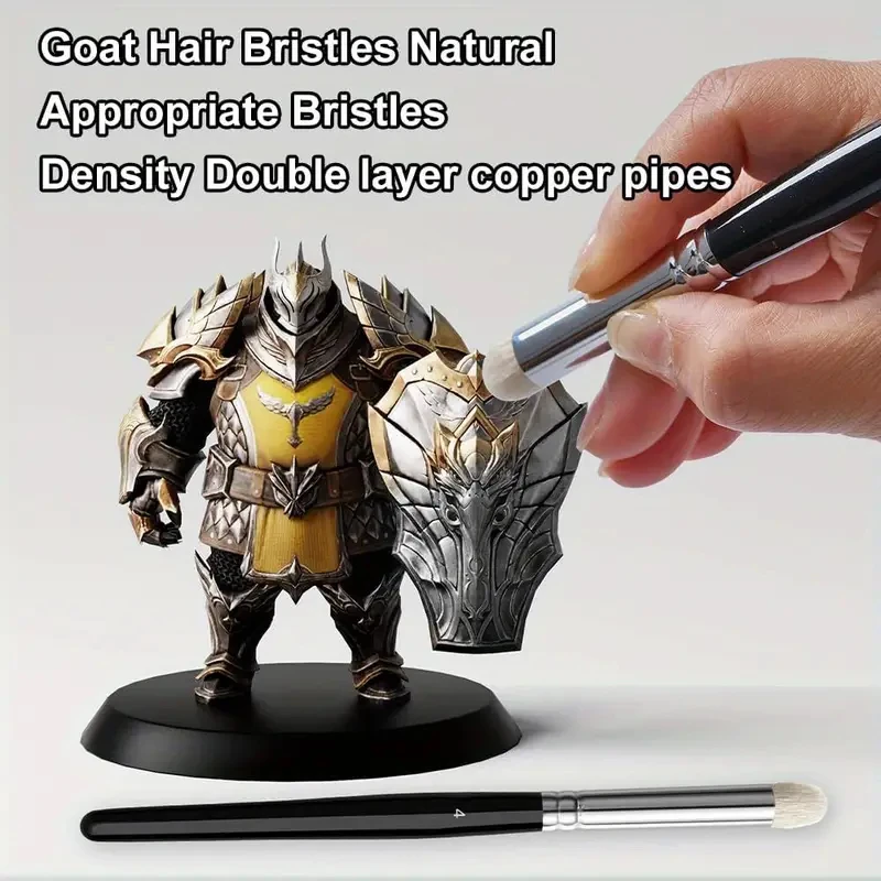 6pcs Miniature Painting Dry Brush Set Professional Modeller's Paint Brushes for Scale Models Ideal for Enamel Fantasy 5