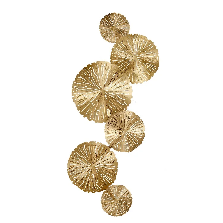 

Good High quality decorative living room bedroom copper lotus leaf retro wall lamp