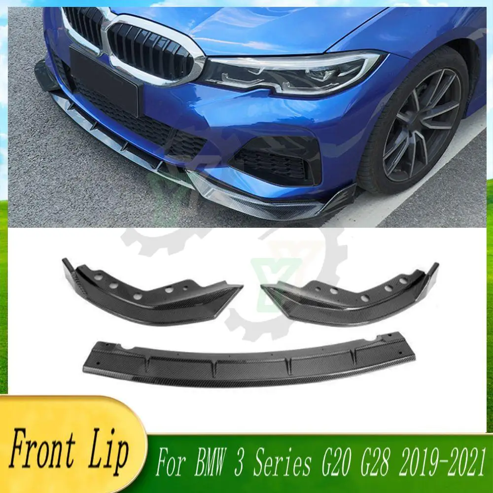 

Front Bumper Lip Spoiler Splitter Diffuser Detachable Body Kit Cover Guard For BMW 3 Series G20 2019 2020 2021 Car Accessory