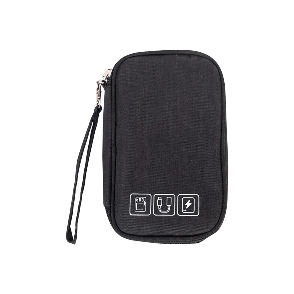 Travel Organizer Case - Cable Management Bag for Charger, Power Bank, Hard Drive, Portable Zipper Pouch with Compartments
