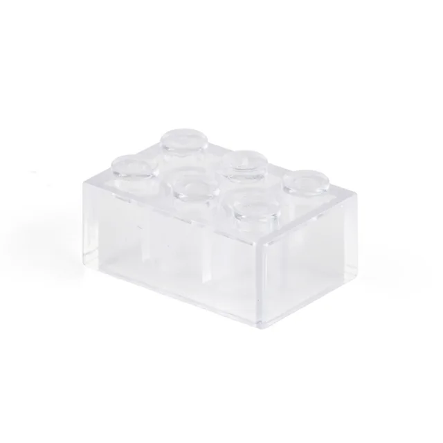 Transparent White Building Blocks  Thick Figures Bricks Educational Creative Size Fit Other Brand Plastic DIY Toys Accessorie 6