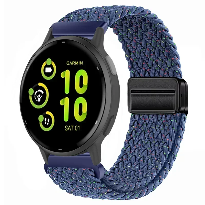 Nylon Braided Strap with Magnetic Closure - Comfortable & Breathable Band, 20/22mm