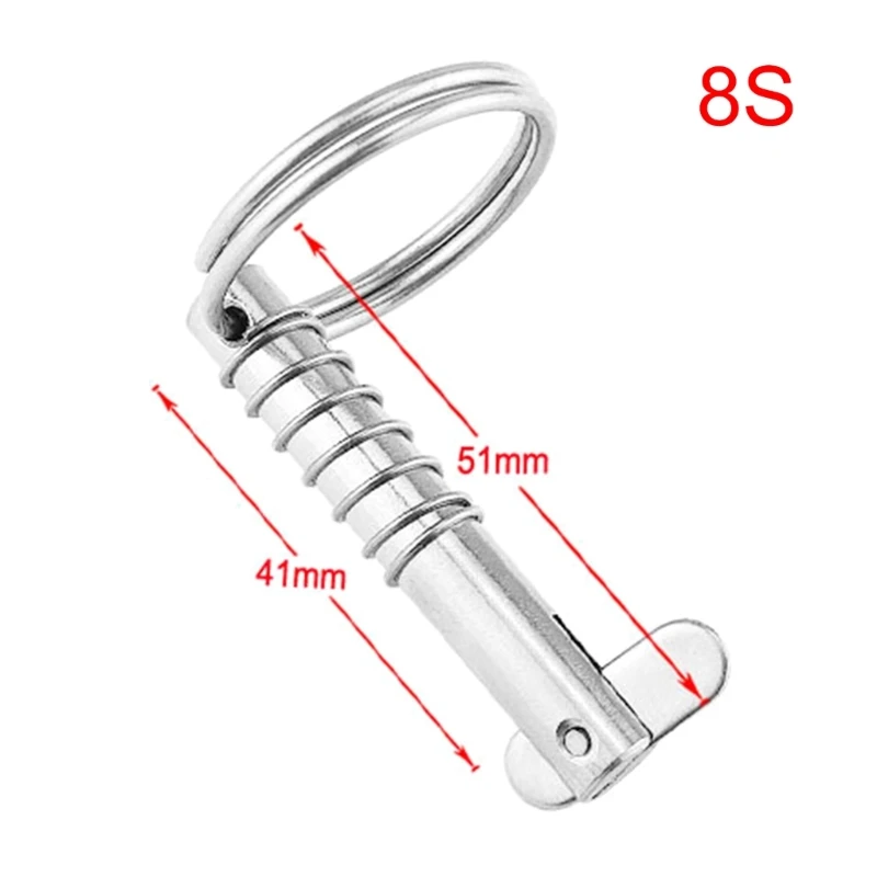 1 Stück 316 Edelstahl Bimini Top Pin Marine mit Zugringen Bootszubehörteil