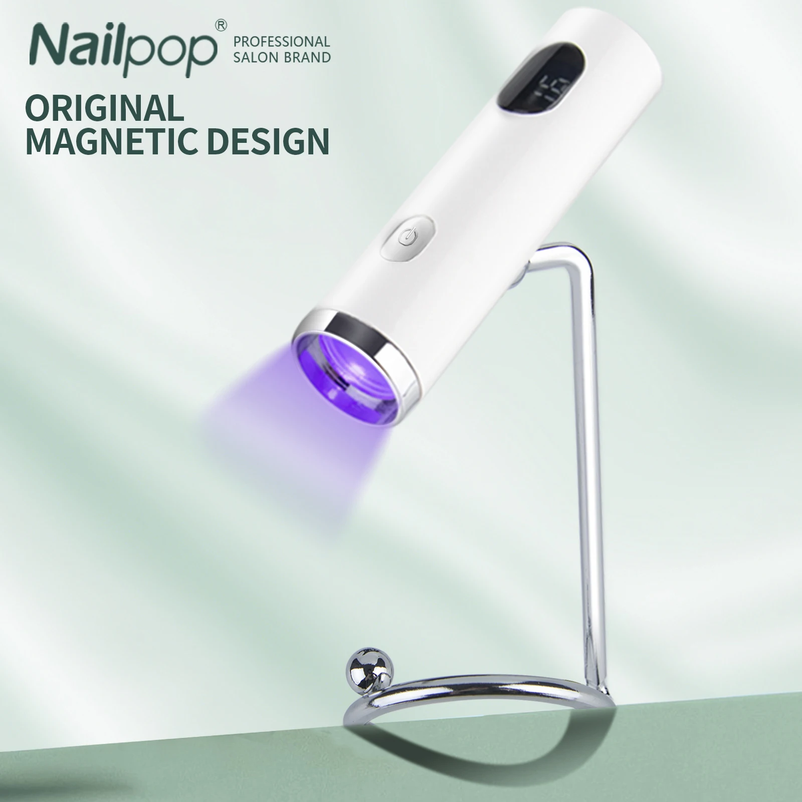 NAILPOP 미니 UV LED 네일 램프 휴대용 젤 경화용 스탠드 포함 휴대..