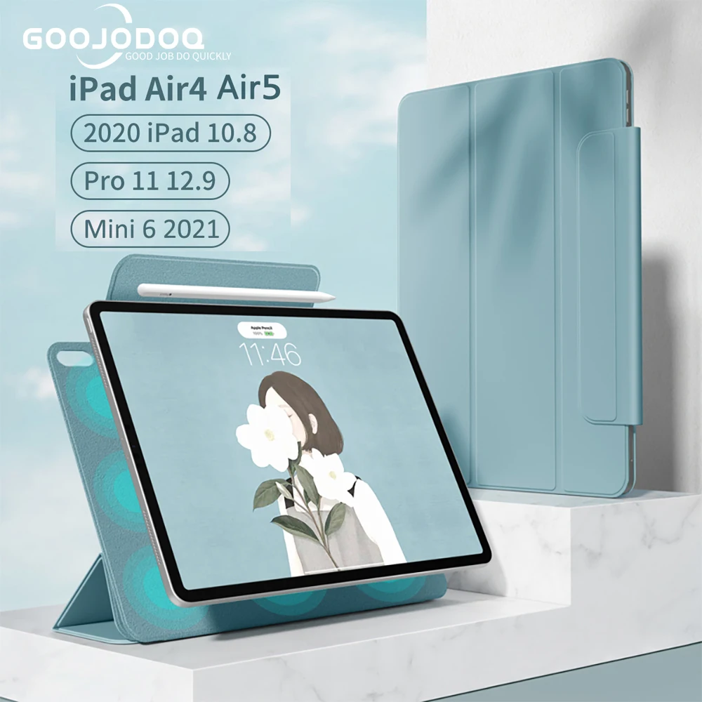 Per Ipad Air 4 Case Air 5 Per Ipad Pro 11 Pro 12 9 Case 2022 12.9 Mini 6 2021 Funda Capa Attacco Magnetico Per Ipad Pro 12 9 Case