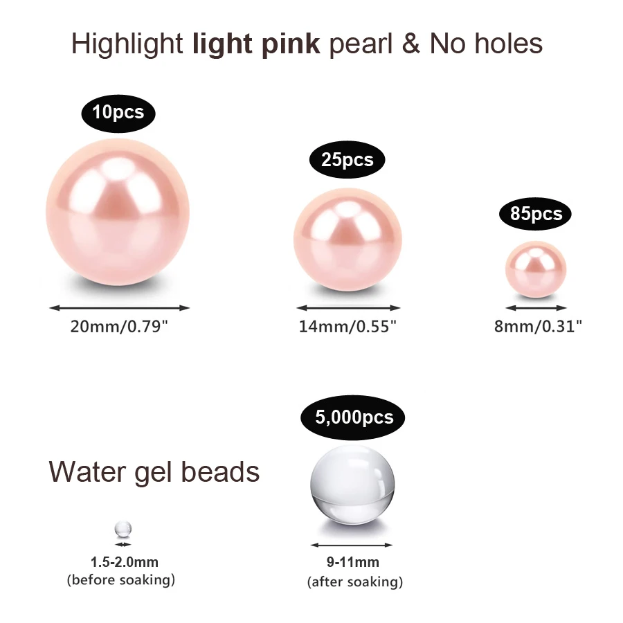 Perle galleggianti in oro rosa metallizzato: decorazione per