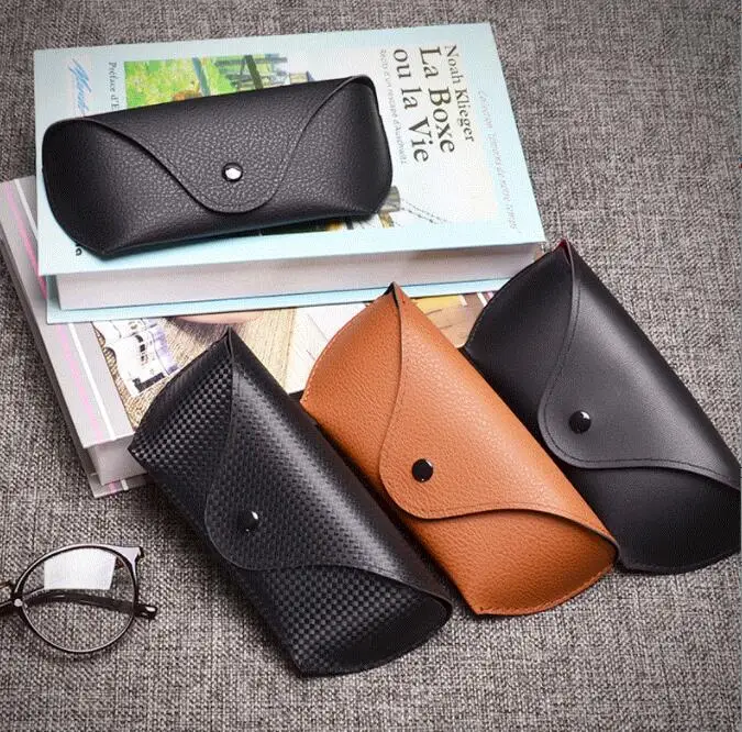 

leather glasses case for men Women Portable Fold-able Glasses Box For Eyeglass oversize Sunglasses