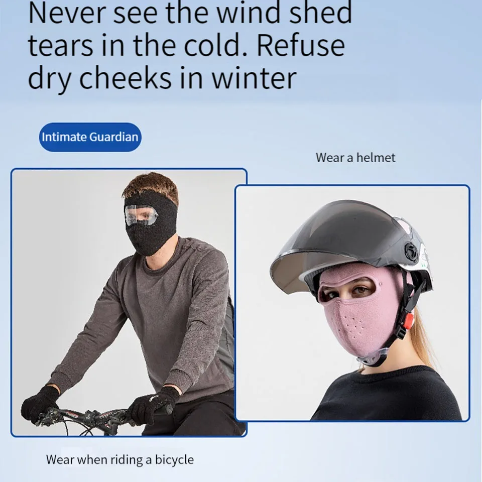 Winter accessories GETINFIT winter extended fleece warm mask fleece riding windproof high definition goggles hanging ear anti fog and dust mask