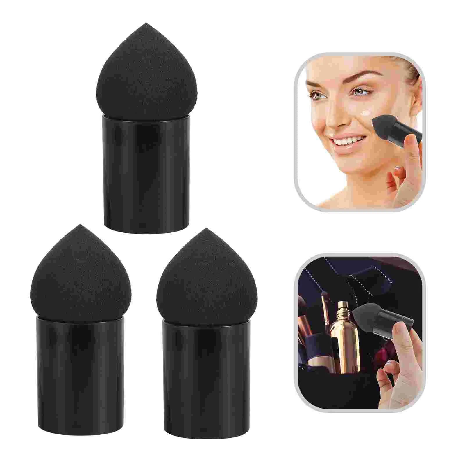 

3 Pcs Make-up Sponge Brushes Makeup Blender Tool Powder Puff Triangle for Foundation Sponges Concealer