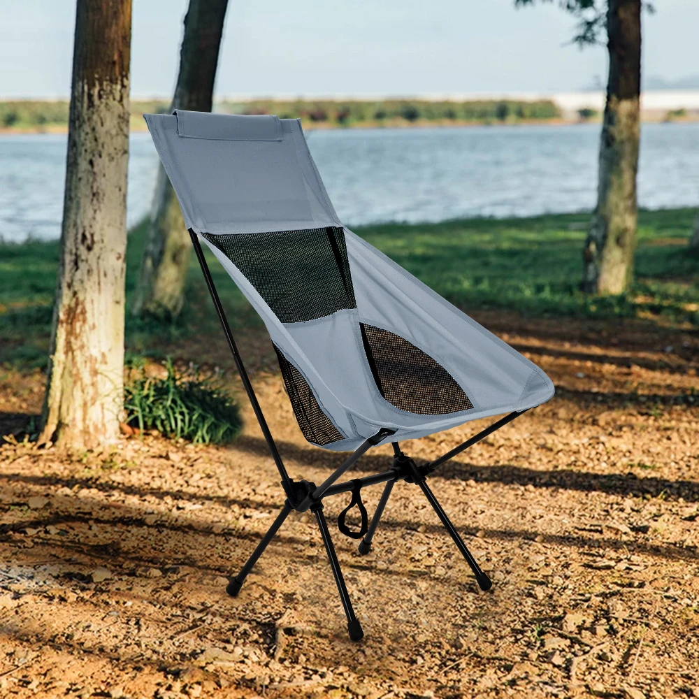 Portable Backrest Folding Camping Chair for Camping, Fishing