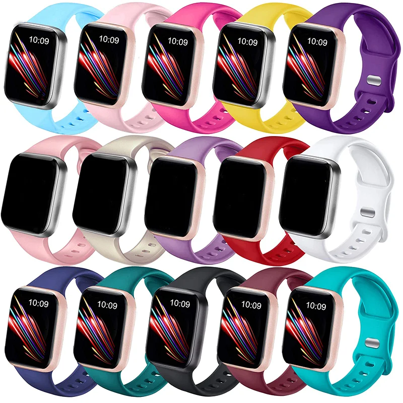

Silicone Strap For Apple Watch Band 44mm 40mm 45mm 41mm 49mm 42mm 38mm 44 45 mm bracelet iwatch series 7 se 3 4 5 6 8 Ultra band