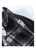 High Waist Plaid A-Line Skirt for plus Size Women Summer Slimming Flattering for Pear aped Body Meat Concealing Skirts - Image 4