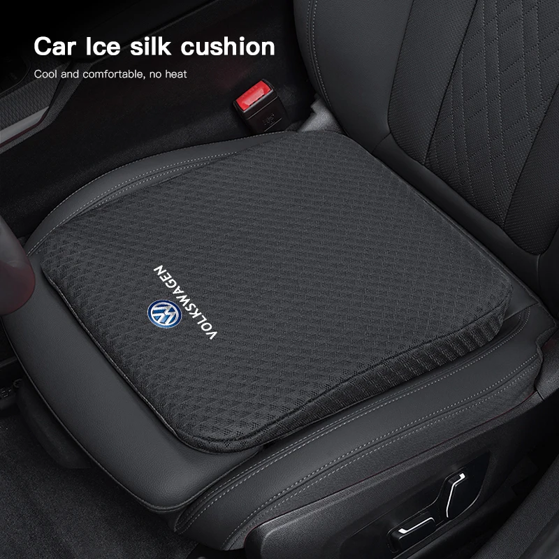 Car Seat Leather Breathable Booster Pad Inside The For VW Golf Amarok T5 Phaeton Teramont ID3 Tiguan T-Cross Passat Magotan Art car seat pad