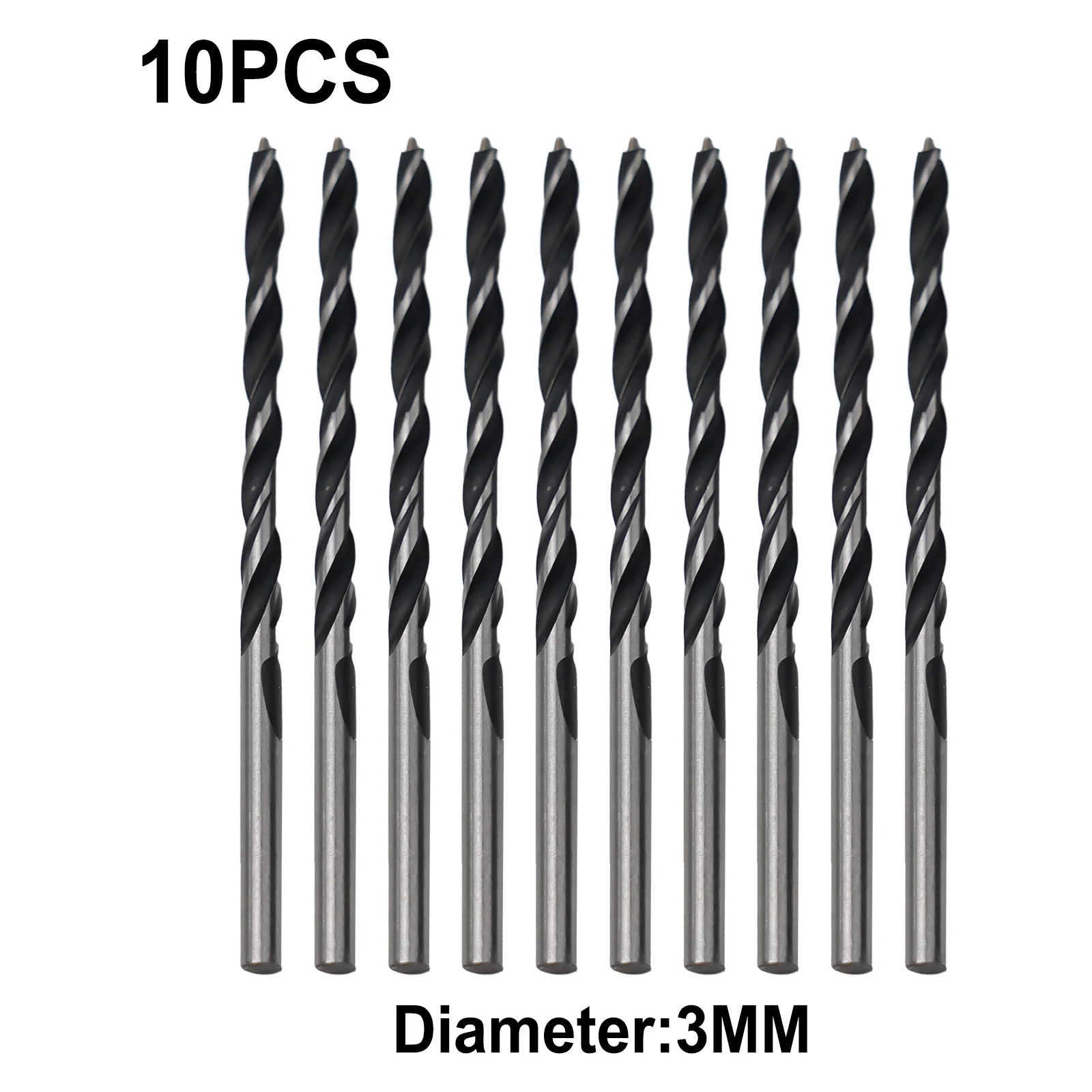 3mm Diameter Woodworking drill bit set drill bits drill bit woodworking drill woodworking tools woodworking drill bits woodworking drill tool set woodworking drill accessories Wood Drill Bit Set With Center Points Pack Spiral Twist-Drill 10Pcs