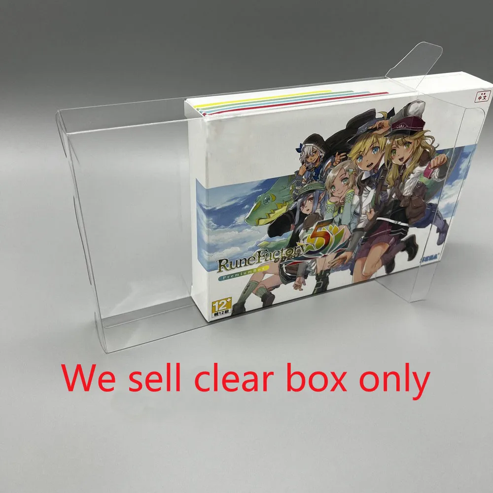 

Clear transparent box For Switch NS Rune Factory 5 game Transparent Display storage PET Box cover