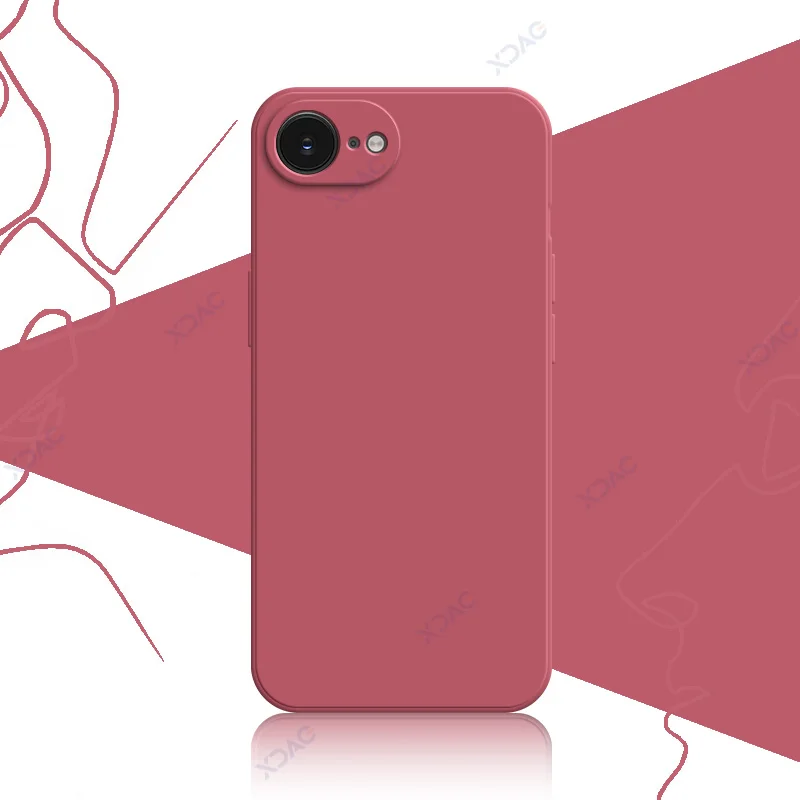 Premium 360° Soft Luxury Silicone Back Cover - Waterproof Square Design