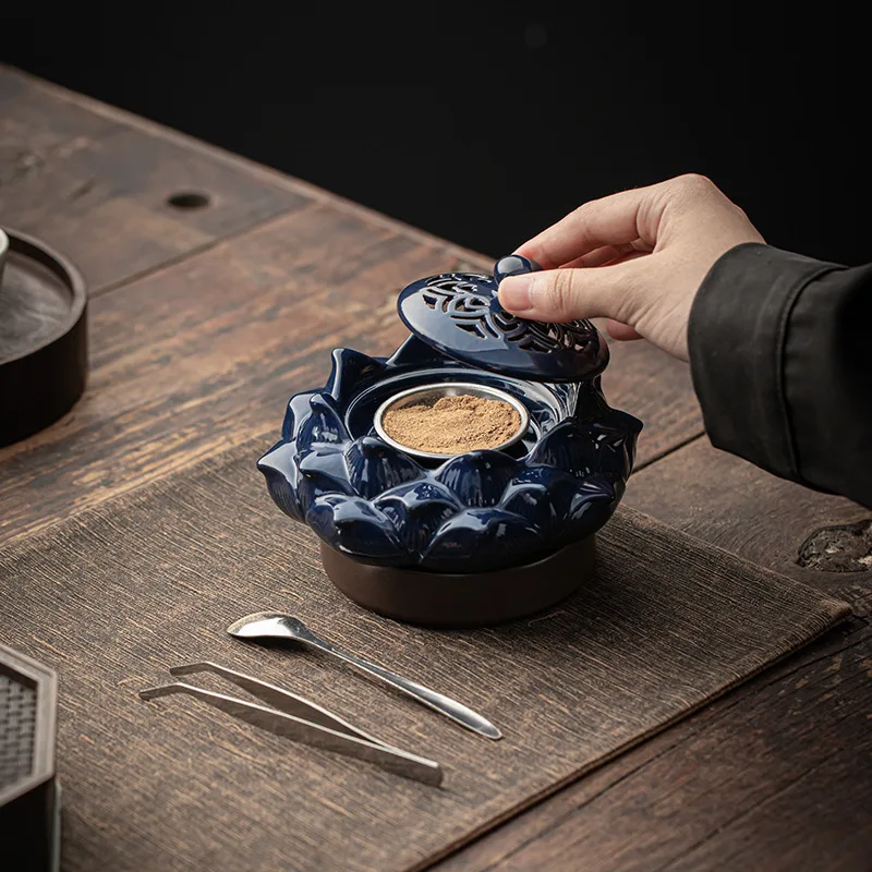 YXY 220V Timing Incense Burner Electric Essential Oil Lamp Ceramic Tea