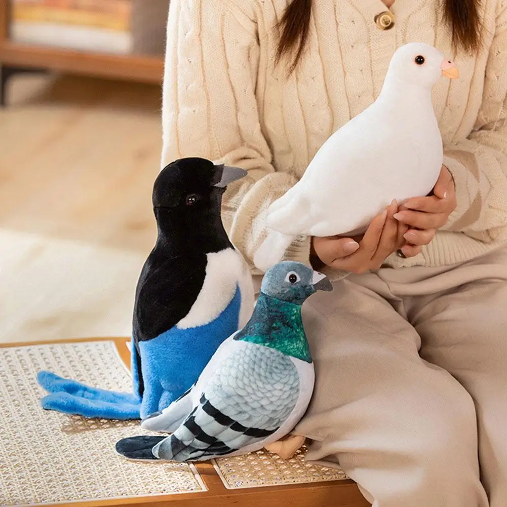 

Simulation Pigeon Plush Toy Soft Lifelike Cartoon Birds Peace Dove Doll Stuffed Animals Toy For Children Gifts