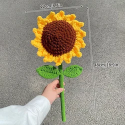 Handcrafted Crochet Floral Arrangement - Tulip and Sunflower Decor Piece (F1)
