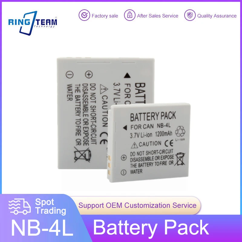 2 Pz/Lotto Pacco Batteria Nb-4L Nb4L Nb 4L Per Canon Ixus 30 50 55 60 65 80 100 Batterie Per Fotocamera Powershot Sd1000 1100 Sd780 Sd960