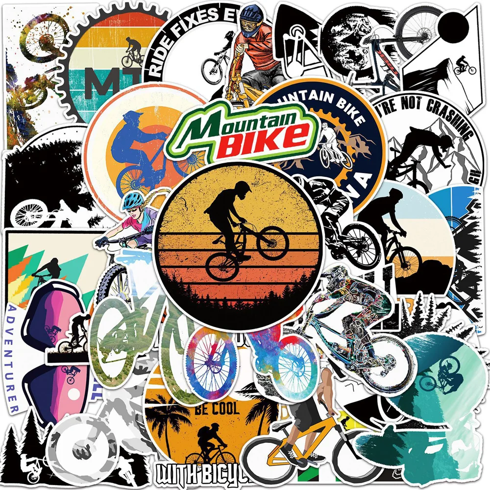 

10/30/50pcs Mountain Bike MTB Classic Toy Cool Decal Stickers for Graffiti Bicycle Luggage Skateboard Helmet PVC Sticker for Kid