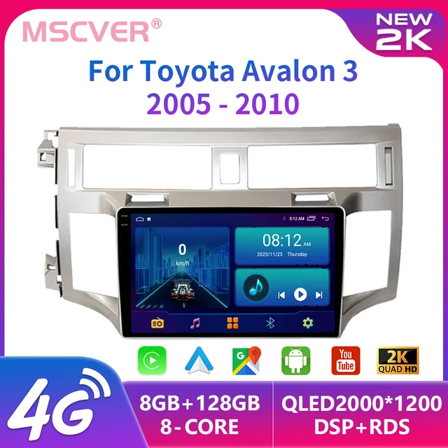 2Din Android For Toyota Avalon 3 2005-2010 Car Radio Stereo Multimedia Video Player 4G Carplay Head Unit Autoradio QLED RDS DVD