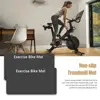 Rubber Exercise Bike Mat Noise Reduction Exercise Bike Mat Set for Indoor Cycling Elliptical Training for Stationary for Home 4