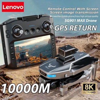 Drone GPS Lenovo SG901 MAX Professionale 8K Aereo HD con Evitamento Ostacoli, Telecomando con Schermo Più Grande, Drone Pieghevole Brushless