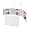 White Retractable Adjustable Hanging Three Mirrors Makeup Folding Three Mirrors Three Fold Mirror Spot Portable Cosmetic 2