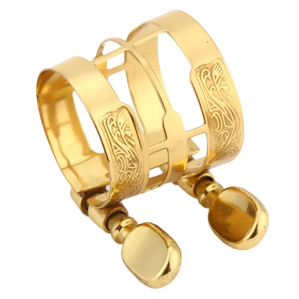 

Double Screws Adjust Nickel Plated Alto Saxophone Mouthpiece Ligature
