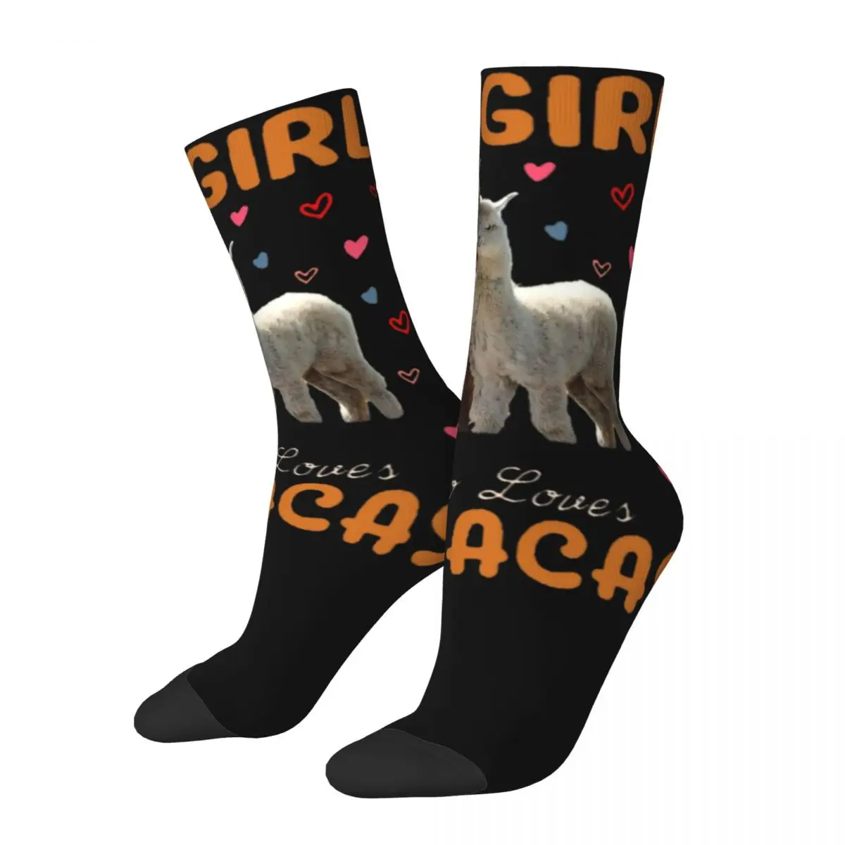 

Kawaii Alpaca Animal Merch Socks Non-slip Gift Alpaca lover Skateboard Crew Socks Warm for Women's Birthday Present