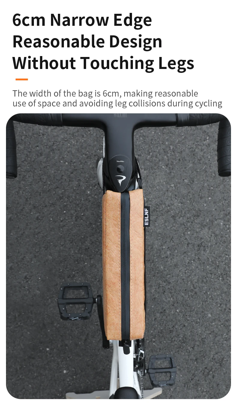 Description Picture 5 of itemESLNF Bicycle Front Beam Bag & Top Tube Bag Set - Head Tube Phone Pouch Included - Mountain & Road Bike Cycling Accessories Pack