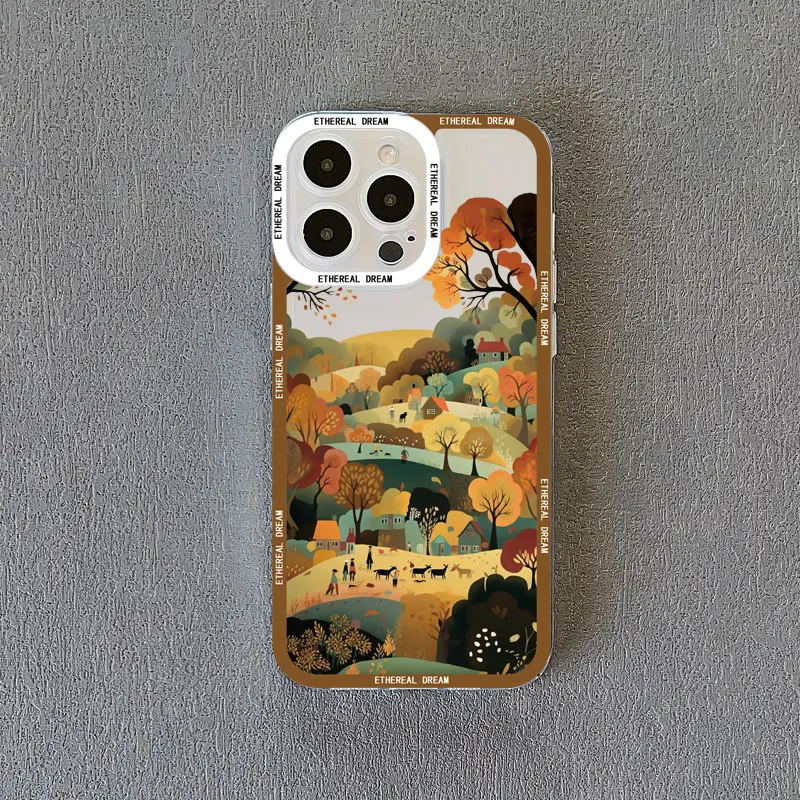 Autumn Forest Leaves Transparent Phone Case