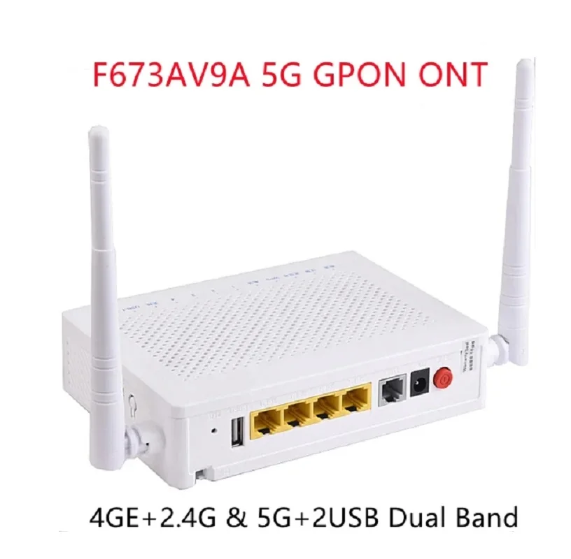 F673a V9/F673av9a 5G ONT Dual Band 4ge+1tel+2usb+Ac 5g Wifi Onu Gpon OLT Secondhand Without Power router Free Shipping